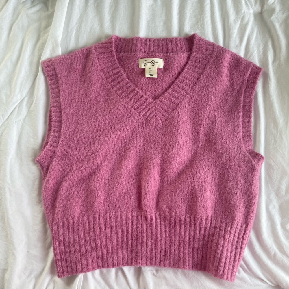 jessica simpson pink sweater vest